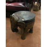 AN AFRICAN STOOL MODELLED AS AN ELEPHANT