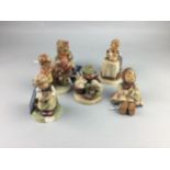 A LOT OF SIX HUMMEL FIGURES