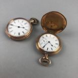 A LOT OF TWO ROLLED GOLD WALTHAM POCKET WATCHES