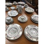 A 'YE OLDE BRIDGWOOD' INDIAN TREE PATTERN PART DINNER SERVICE