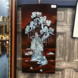 A PAIR OF CHINESE LACQUERED PANELS