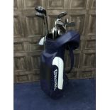 A LOT OF MODERN GOLF CLUBS IN GOLF BAG