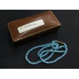 A VICTORIAN TURQUOISE NECKLACE AND OTHER JEWELLERY
