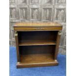 A MAHOGANY OPEN BOOKCASE