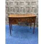 A 19TH CENTURY MAHOGANY BOW FRONTED SIDEBOARD