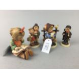 A LOT OF FOUR HUMMEL FIGURES