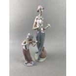 A LLADRO FIGURE OF 'CLOWN IN LOVE' AND ANOTHER OF 'BOHEMIAN MELODIES'