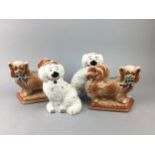 A PAIR OF 20TH CENTURY BESWICK WALLY DOGS AND ANOTHER PAIR