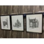 A GROUP OF SIX ETCHINGS DEPICTING EDINBURGH,