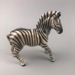 A BESWICK FIGURE OF A ZEBRA