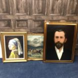 A LOT OF TWO FRAMED PRINTS AND A VICTORIAN PHOTOGRAPH