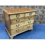 A GEORGE III MAHOGANY CHEST OF DRAWERS