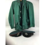 A GLASGOW CORPORATION TRAM CONDUCTOR'S UNIFORM ALONG WITH A FARE CHART
