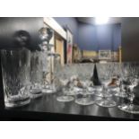 A SUITE OF CUT CRYSTAL GLASSES