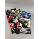 A LOT OF RUGBY UNION PROGRAMMES