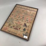 A 19TH CENTURY NEEDLEWORK SAMPLER