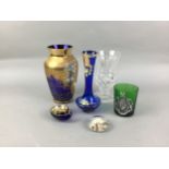 A COLLECTION OF DECORATIVE GLASSWARE