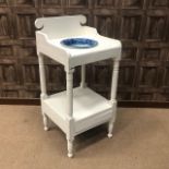 A WHITE PAINTED WASHSTAND