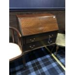 A EARLY 20TH CENTURY INLAID MAHOGANY WRITING BUREAU