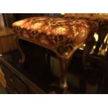 A VICTORIAN ROSEWOOD DRESSING STOOL AND THREE OTHERS