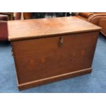 A LARGE VICTORIAN BLANKET CHEST