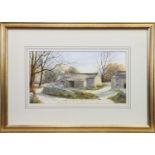 AUTUMN COTTAGE, A WATERCOLOUR BY PATRICIA JONES