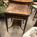 AN EARLY 20TH CENTURY ENVELOPE CARD TABLE