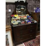 A LATE VICTORIAN WALNUT DRESSING CHEST