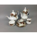 A ROYAL ALBERT OLD COUNTRY ROSES TEA AND COFFEE SERVICE AND ANOTHER TEA SERVICE