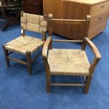 A CHILD'S ARMCHAIR AND ANOTHER