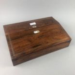 A VICTORIAN ROSEWOOD WRITING SLOPE
