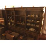 A STAINED WOOD LIBRARY BOOKCASE