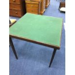 A MAHOGANY FOLDING CARD TABLE