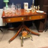 A REPRODUCTION MAHOGANY SOFA TABLE