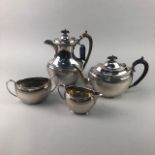 A SILVER PLATED TEA SERVICE