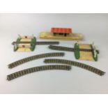 A MODEL RAILWAY STATION AND TRAIN TRACK