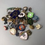 A COLLECTION OF ENAMEL BADGES