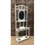 A WHITE PAINTED HALLSTAND
