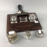 A VICTORIAN INKSTAND AND OTHERS