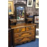 A VICTORIAN WALNUT DRESSING CHEST