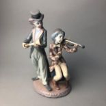 A LLADRO FIGURE GROUP OF TWO CLOWNS