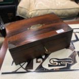 A ROSEWOOD WRITING BOX