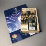 A 2002 CHAMPIONS LEAGUE PROGRAMME AND CELTIC VIDEO