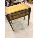 A MAHOGANY CANTEEN CHEST