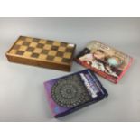 A VICTORIAN GAMES BOARD AND OTHERS