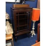 AN EDWARDIAN MAHOGANY DISPLAY CABINET