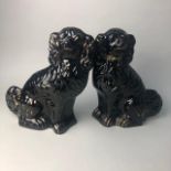 A PAIR OF BLACK WALLY DOGS