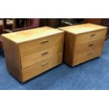 A PAIR OF OAK CHESTS