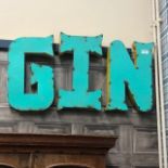 GIN - A MEXICAN INDUSTRIAL ART PUB SIGN