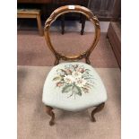 A SET OF FOUR VICTORIAN WALNUT DRAWING ROOM CHAIRS